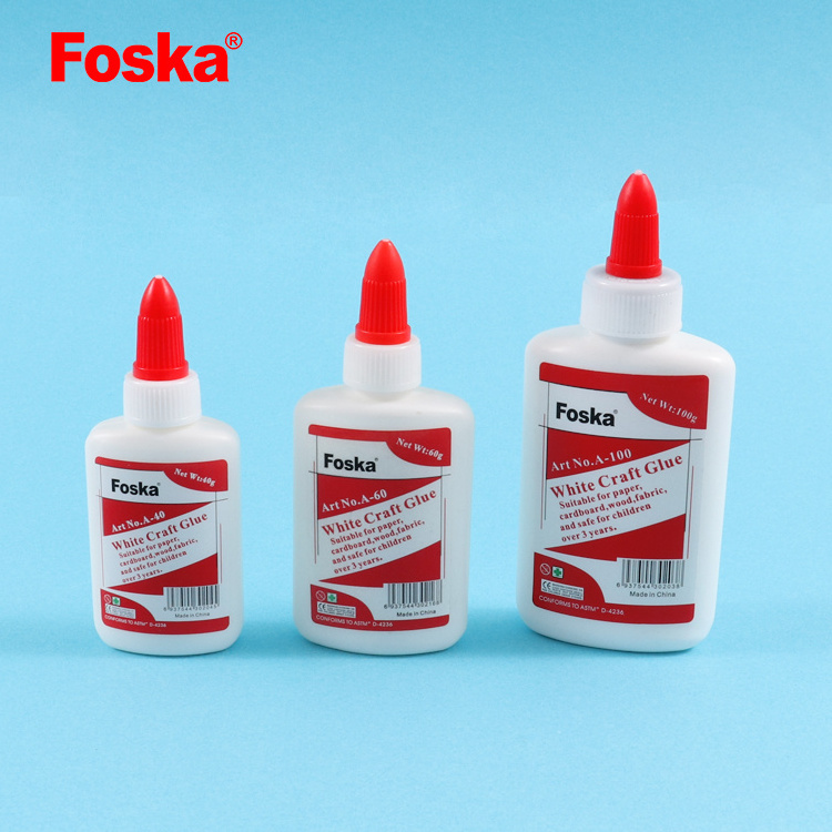 Foska Non Toxic Adhesive Strong Bond Stationery White Glue For School And Office