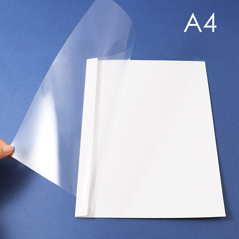 Hot Sale A4 Transparent PVC + White Cardboard Thermal Binding cover