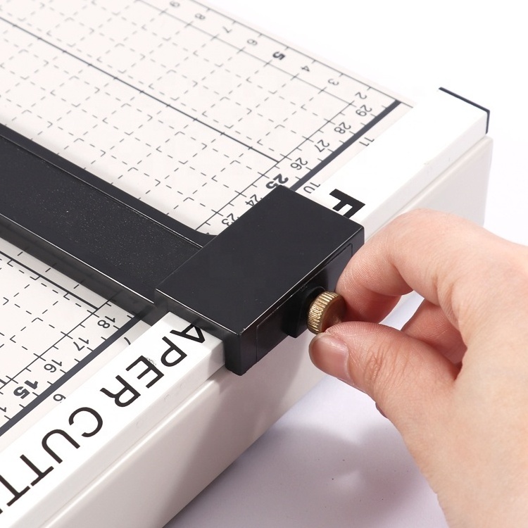 Paper Trimmer Cutter High Quality Office Paper Cutter Adjustable Guide B4 Manual Paper Cutter for Cutting 80 Grams of 15 Sheets