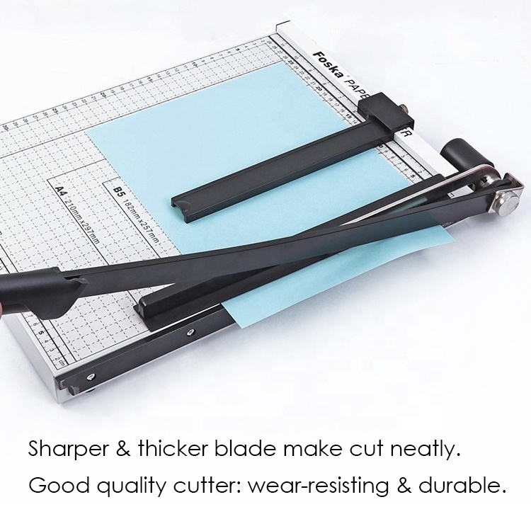 Foska Guillotine Paper Cutter Heavy Duty  Metal Base A3 Paper Trimmer with Sharper and Thicker Blade