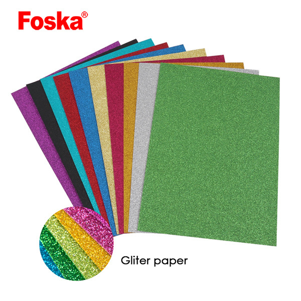 Foska High Quality Glitter Color DIY Handmade Paper Kids Handmade Tissue Paper