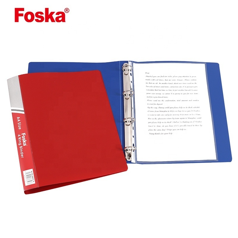 Foska Office Supply 0.70mm A4 size Ring Binder Hole File Folder