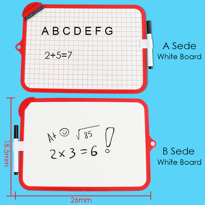 Foska PE Framed Kids Dry Erase Writing White Board with Pen & Eraser draw write board writing white board