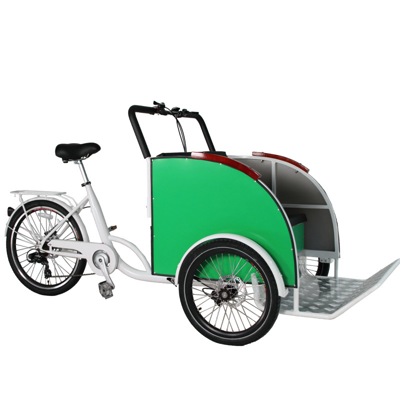 Electric Pedicabs Taxi Rickshaw Bikes For  2 Passengers Pedal Assist 3 Wheels Cargo Bike Tricycle Street Bike Taxi