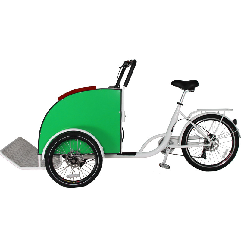 Electric Pedicabs Taxi Rickshaw Bikes For  2 Passengers Pedal Assist 3 Wheels Cargo Bike Tricycle Street Bike Taxi