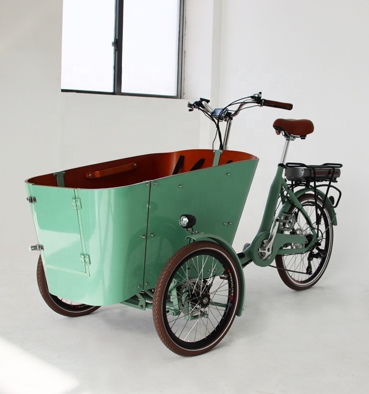 6 speeds pedal three wheels Dutch cargo bike bakfiet tranports bike s for adult