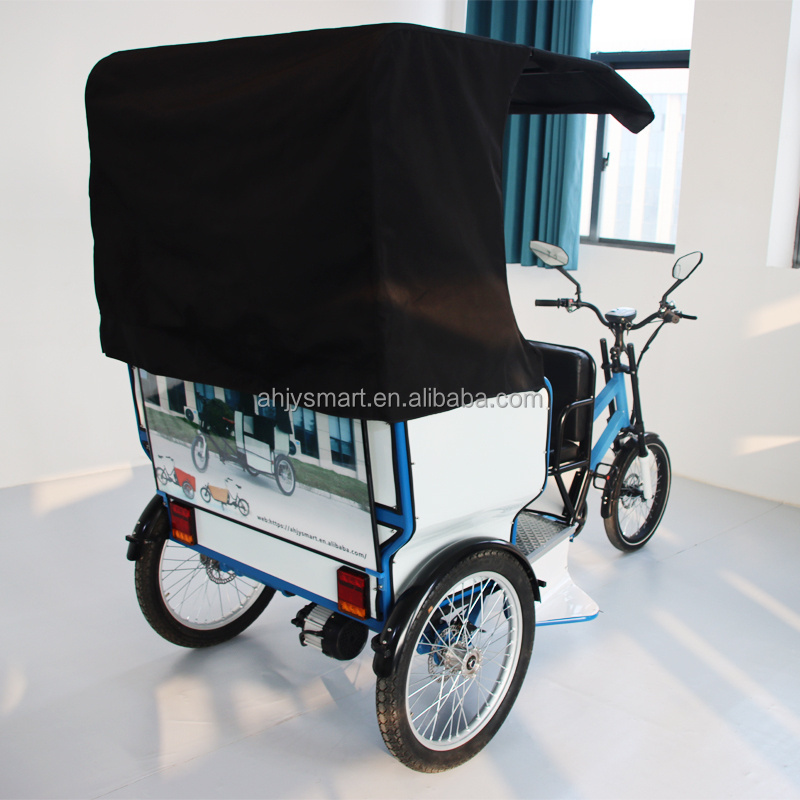 Manufacture Pedal Assist 3 Wheel Taxi Bike Electric Tricycle with Passenger seat