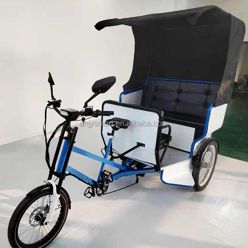 Eco-friendly CE 750W Business Electric Tricycle Three Wheel Bike Taxi Pedicab With LED Billboard