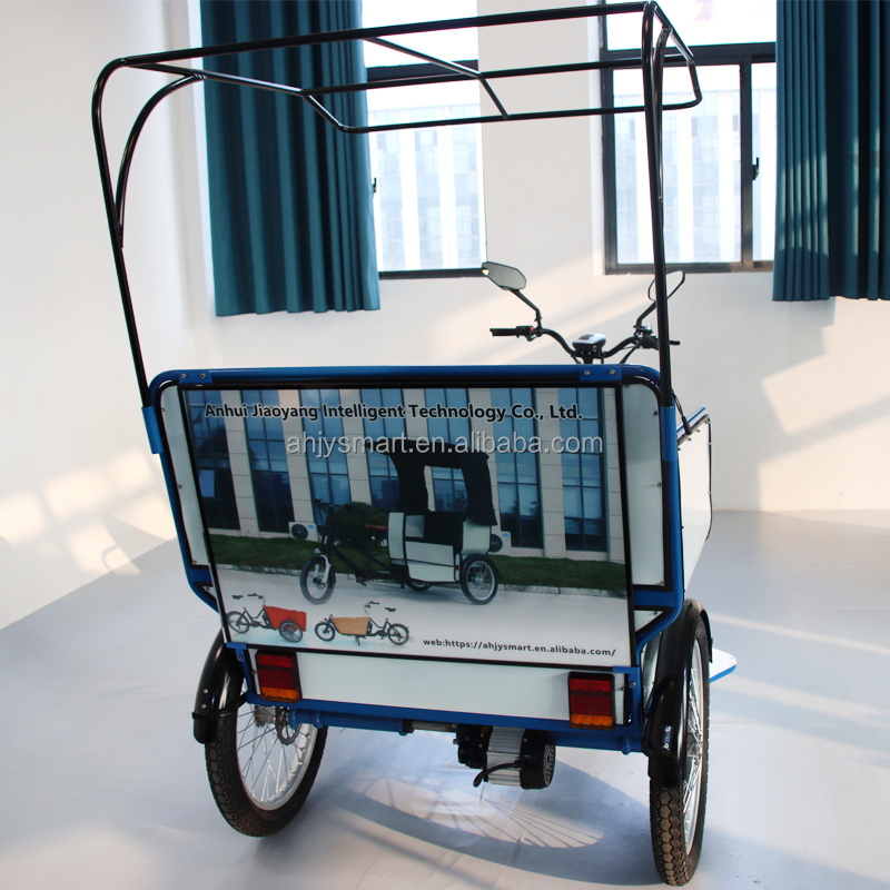 Eco-friendly CE 750W Business Electric Tricycle Three Wheel Bike Taxi Pedicab With LED Billboard