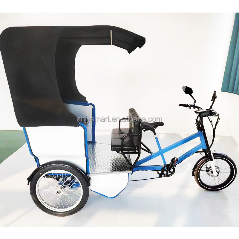 Eco-friendly CE 750W Business Electric Tricycle Three Wheel Bike Taxi Pedicab With LED Billboard