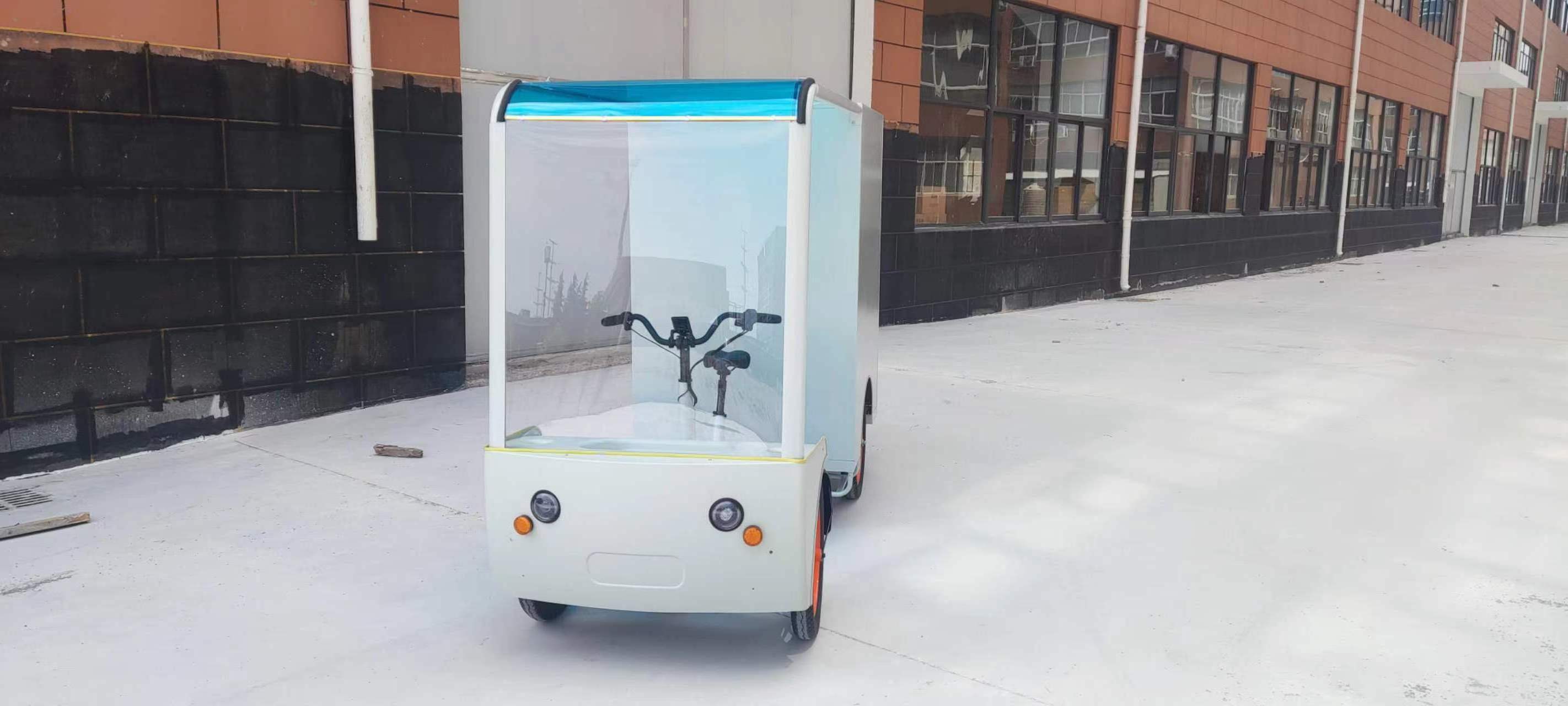 The latest four-wheel box lithium electric bicycle for transportation