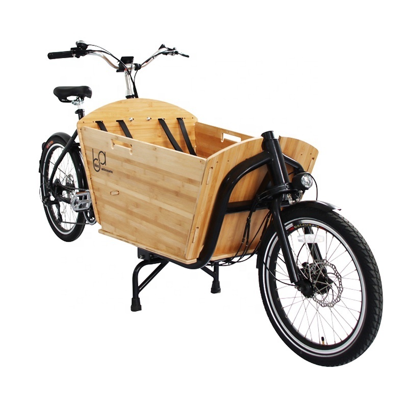 Mid Drive 2 Wheel Long John Bike Cargo Trailer Electric Scooters Cargo Bike For Sale