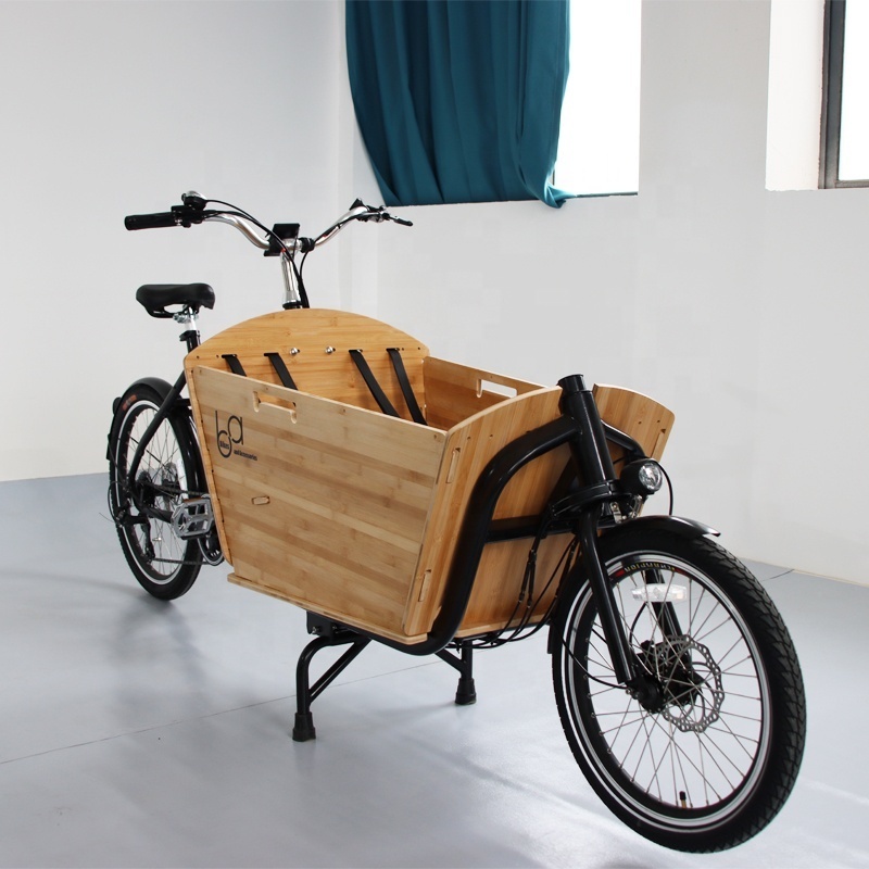 Mid Drive 2 Wheel Long John Bike Cargo Trailer Electric Scooters Cargo Bike For Sale