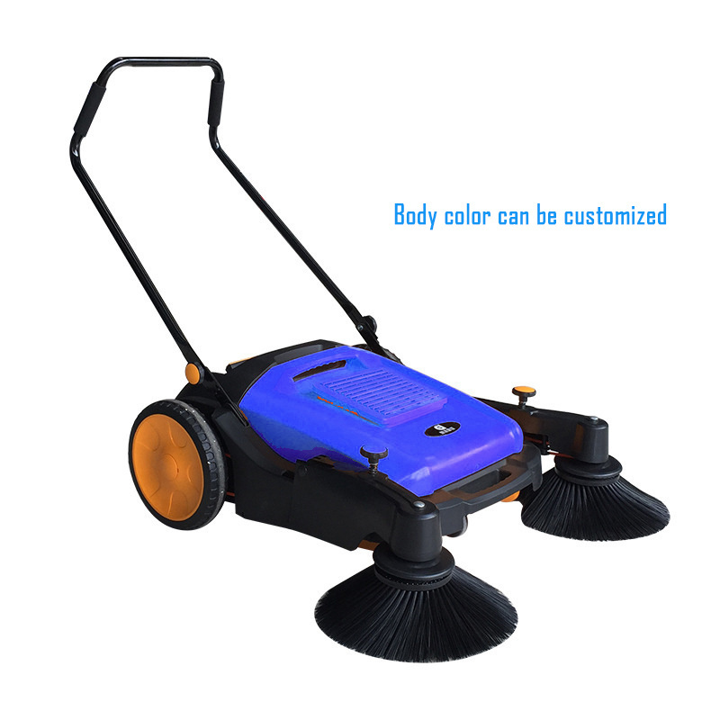 Keda push sweeper yard cleaning manual push sweeping without battery power floor sweeper custom made