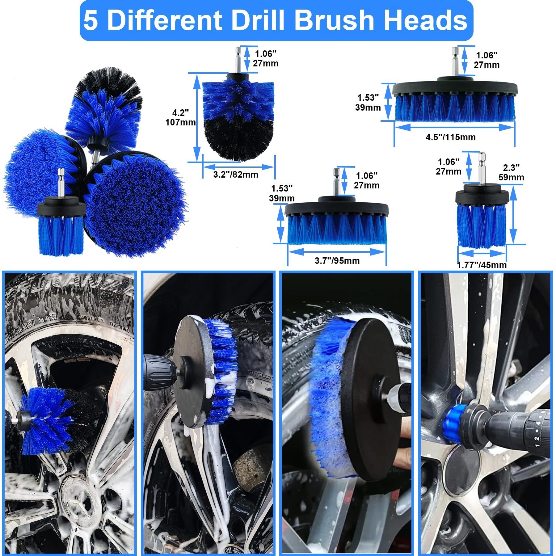 27Pcs Car Wash Kit Car Wheel Interior Care Cleaning Kit  with Foam Gun