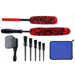 Customized Auto Detailing Detailer Car Cleaning Tire Wheel Rim Hub Brush Set