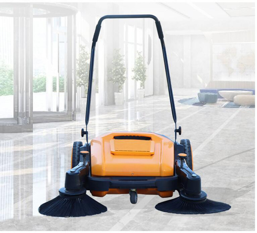 Keda push sweeper yard cleaning manual push sweeping without battery power floor sweeper custom made