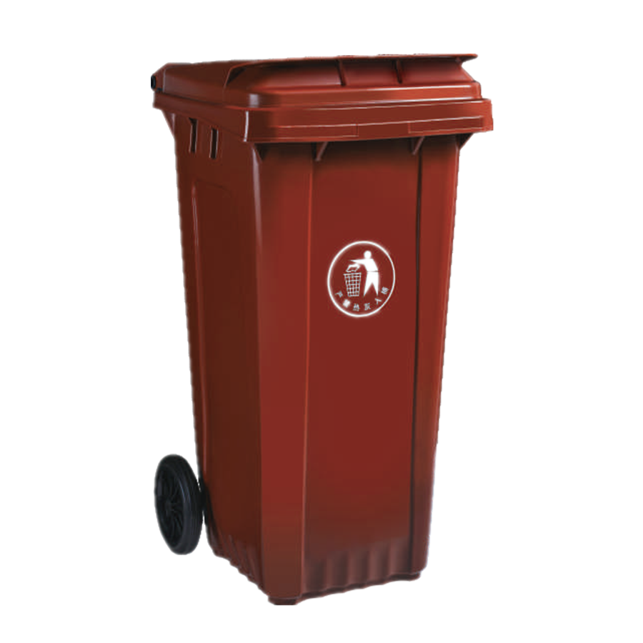 Customized 100L 120L 240L Pedal Trash Bin Wheels Plastic Outdoor Dustbins For Schools