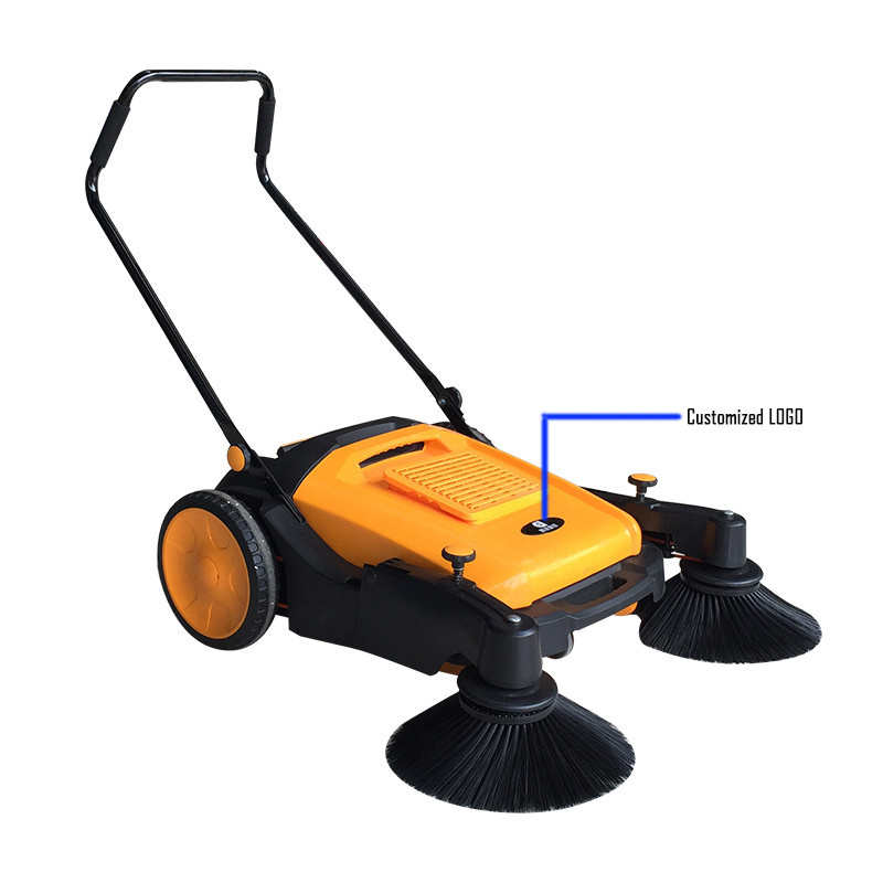 Keda push sweeper yard cleaning manual push sweeping without battery power floor sweeper custom made