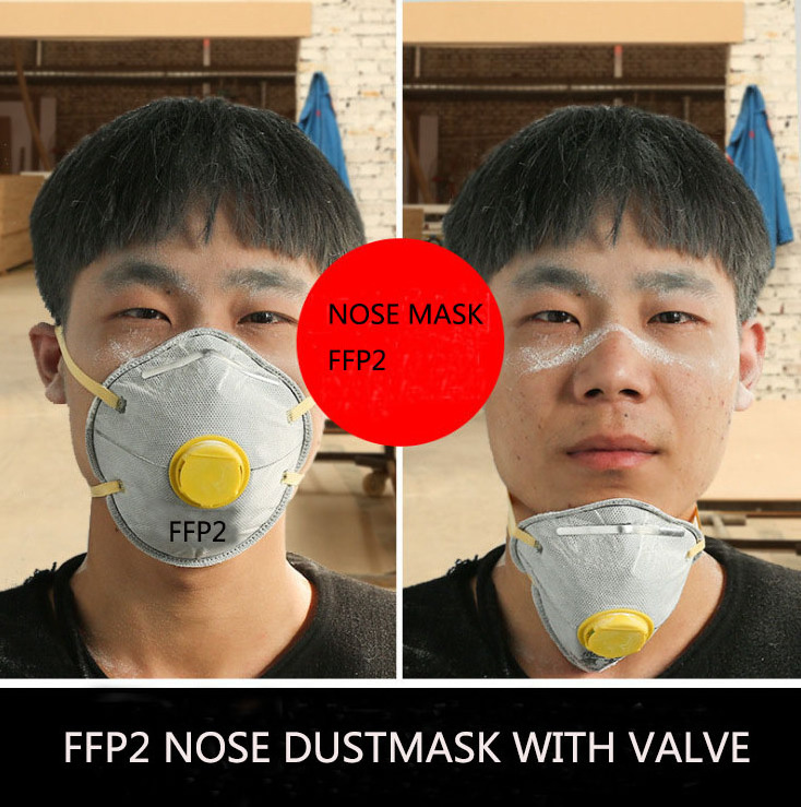 EN149 FFP2 Protective Face Mask Moulded Cup Shape Valved Half Face Industrial dust mask for drywall construction coal mine work