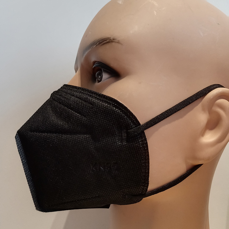 Disposable Half face Respirators kn95mask black single wrap 6 layer thick safety protective dust mask GB2626 2019 KN95 face mask