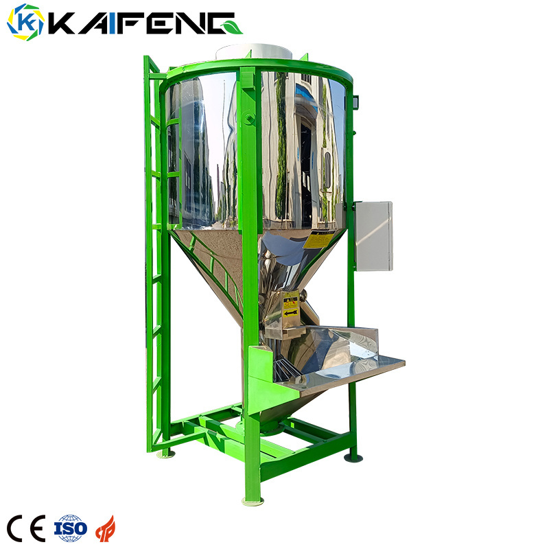 KAIFENG Compound Mixing Machine 500~15000 Kg Hopper Vertical Plastic Mixer with Heating