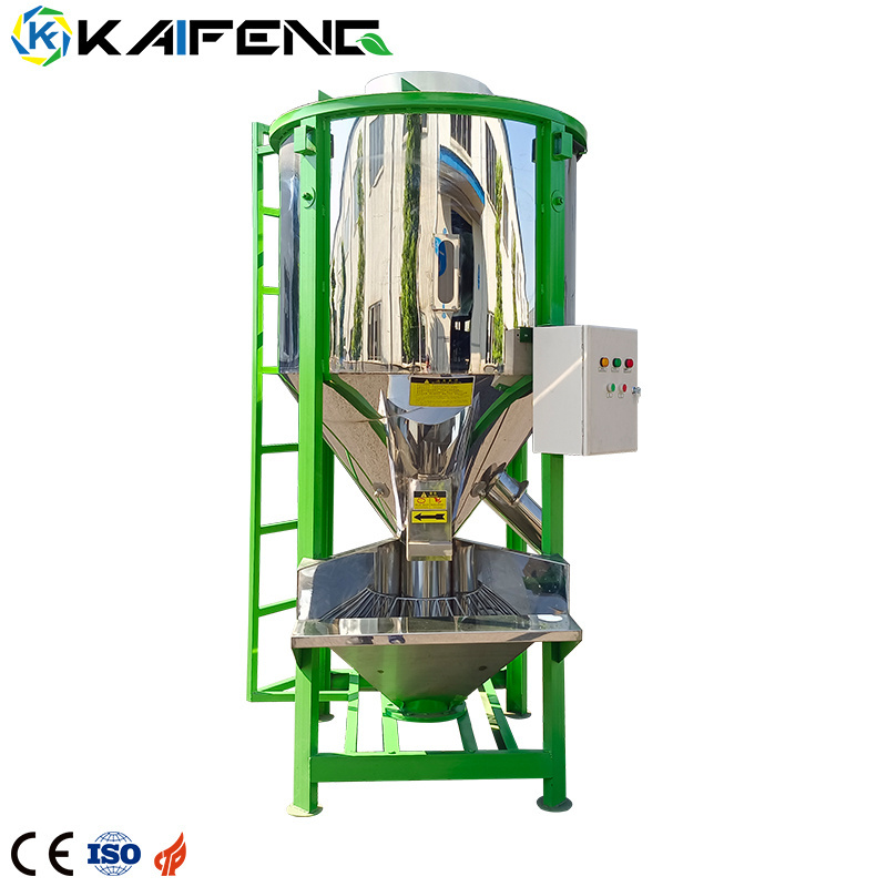 KAIFENG Compound Mixing Machine 500~15000 Kg Hopper Vertical Plastic Mixer with Heating