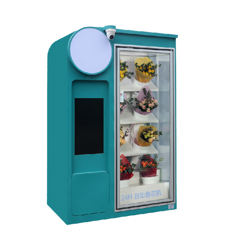 Kimay hot selling self-service flower vending machine fresh flower display chiller commercial refrigerator