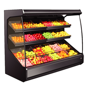 Kimay customized supermarket fridge commercial fruit display refrigerator air cooling freezer