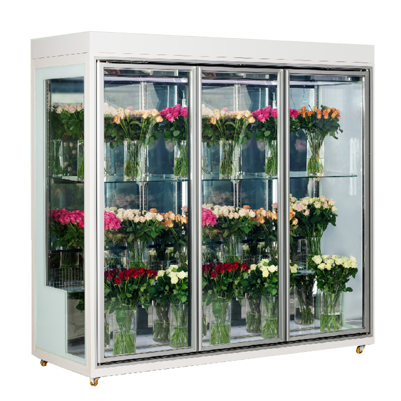 Kimay hot selling self-service flower vending machine fresh flower display chiller commercial refrigerator