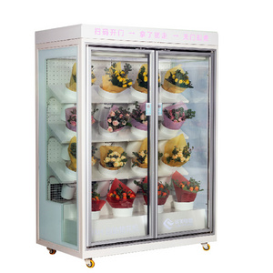 Kimay self-service flower vending machine fresh flower display cooler commercial refrigerator