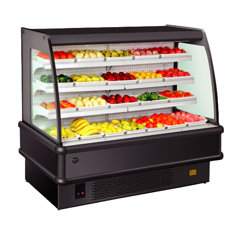 Kimay customized supermarket fridge commercial fruit display refrigerator air cooling freezer