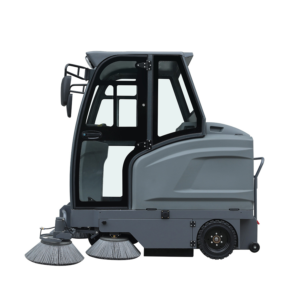 Drive Enclosed Battery Powered Floor Sweeper For Play Ground Warehouse