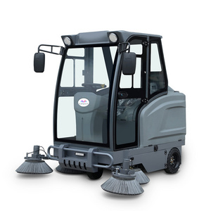 Drive Enclosed Battery Powered Floor Sweeper For Play Ground Warehouse