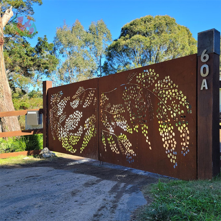 garden metal fence panel fences panels laser cut fencing panels corten steel