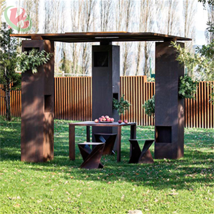 corten steel screen panel gazebo corten pergola corten steel outdoor modern pergola with screens