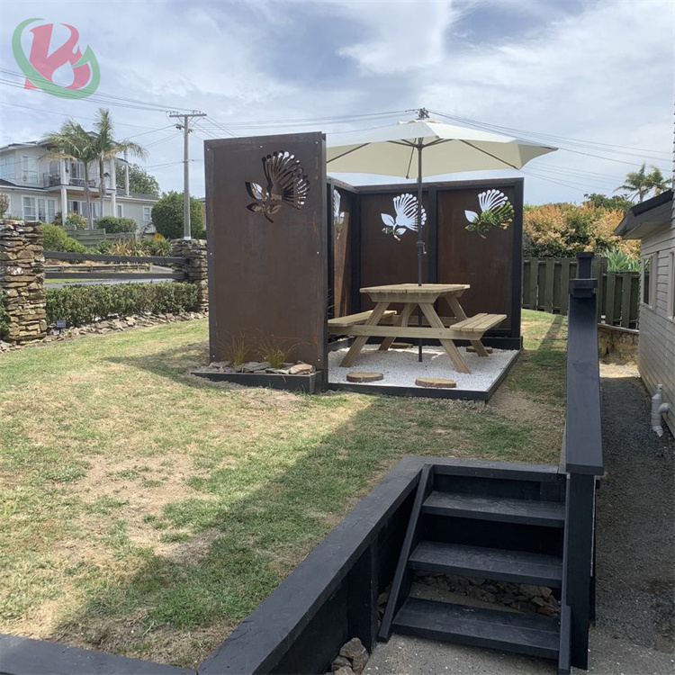 corten steel screen panel gazebo corten pergola corten steel outdoor modern pergola with screens