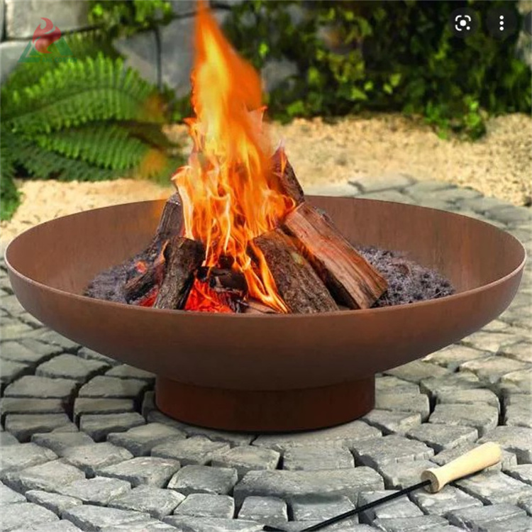 Factory wholesale barbecue fire pit suppliers corten steel outdoor wood burning fire pit fire bowl