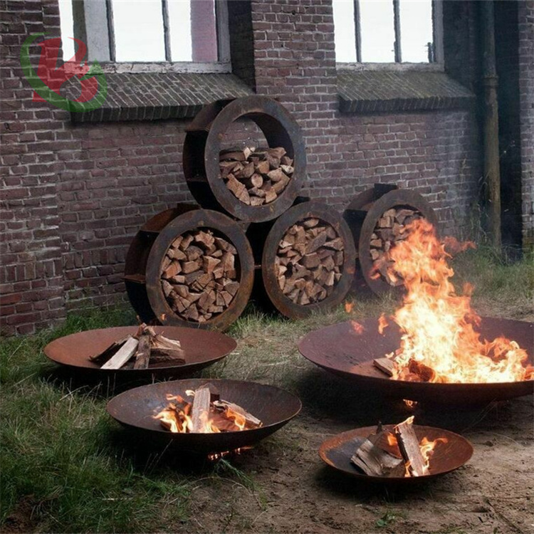 corten steel round fire pit large fire pit steel Small Fire Bowls