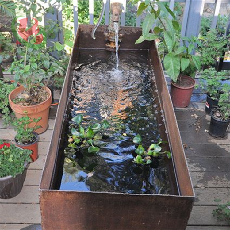 New trend oriental corten steel pond wall waterfall for garden High quality water feature ideas outdoor water fountain