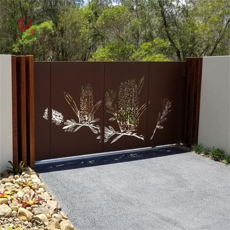 garden metal fence panel fences panels laser cut fencing panels corten steel