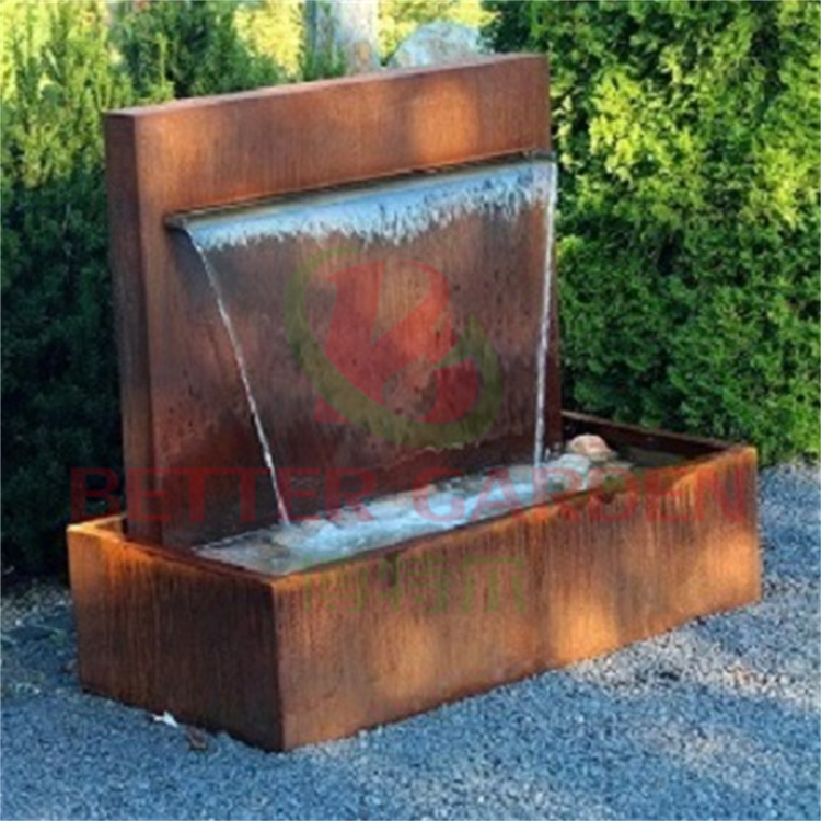 Corten steel Garden decoration metal pond corten rain curtain customized waterfall outdoor