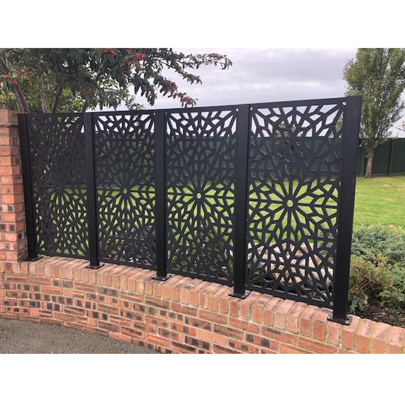 garden metal fence panel fences panels laser cut fencing panels corten steel