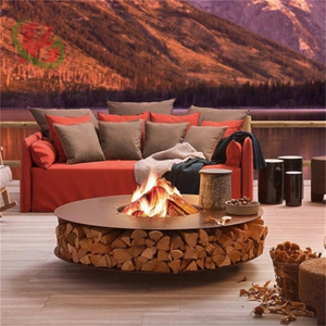 big fire pit outdoor wood stove garden outdoor barbecue round metal fire pit