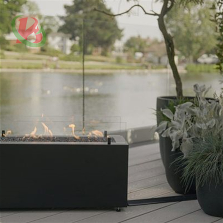 Crushed Black Lava Filling natural gas outdoor fire pit For Outdoor Heating