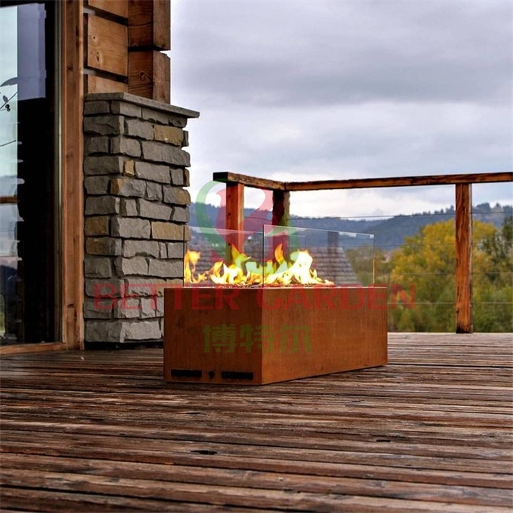 corten steel gas heater fire pit outdoor gas fire pit garden gas fire pit outdoor