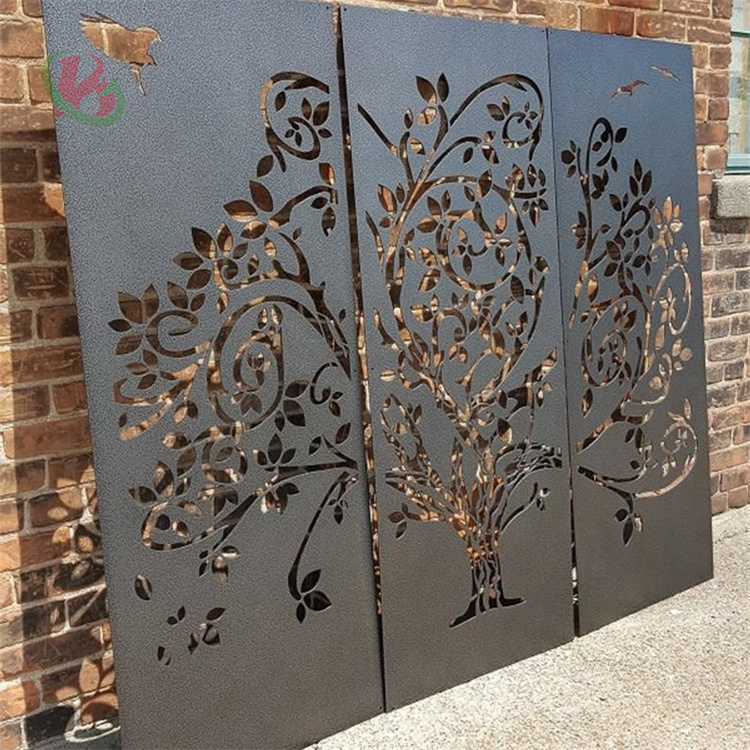 garden metal fence panel fences panels laser cut fencing panels corten steel