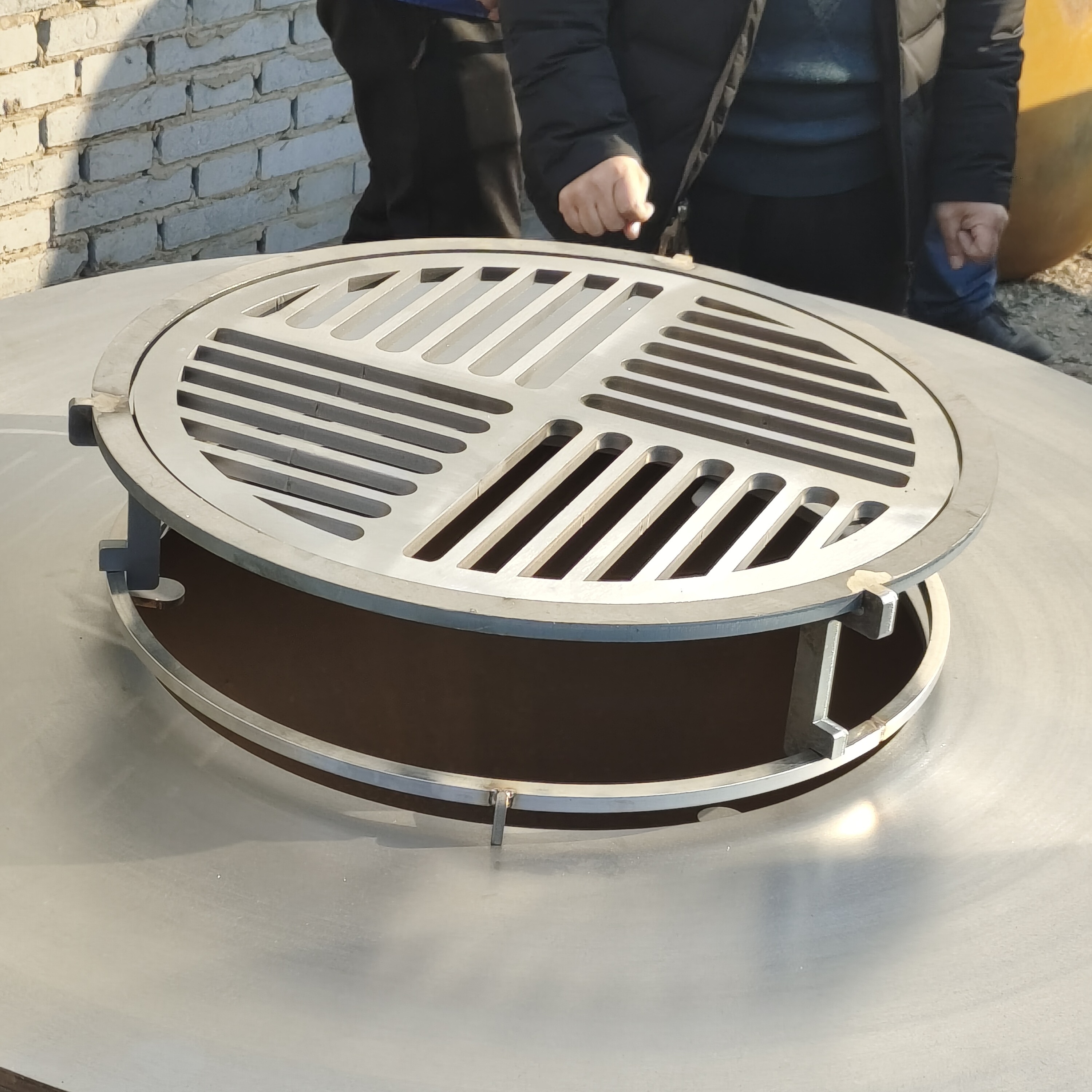 Outdoor corten steel european BBQ grill metal barbecue pit bbq grill outdoor corten steel fire pit charcoal bbq grill