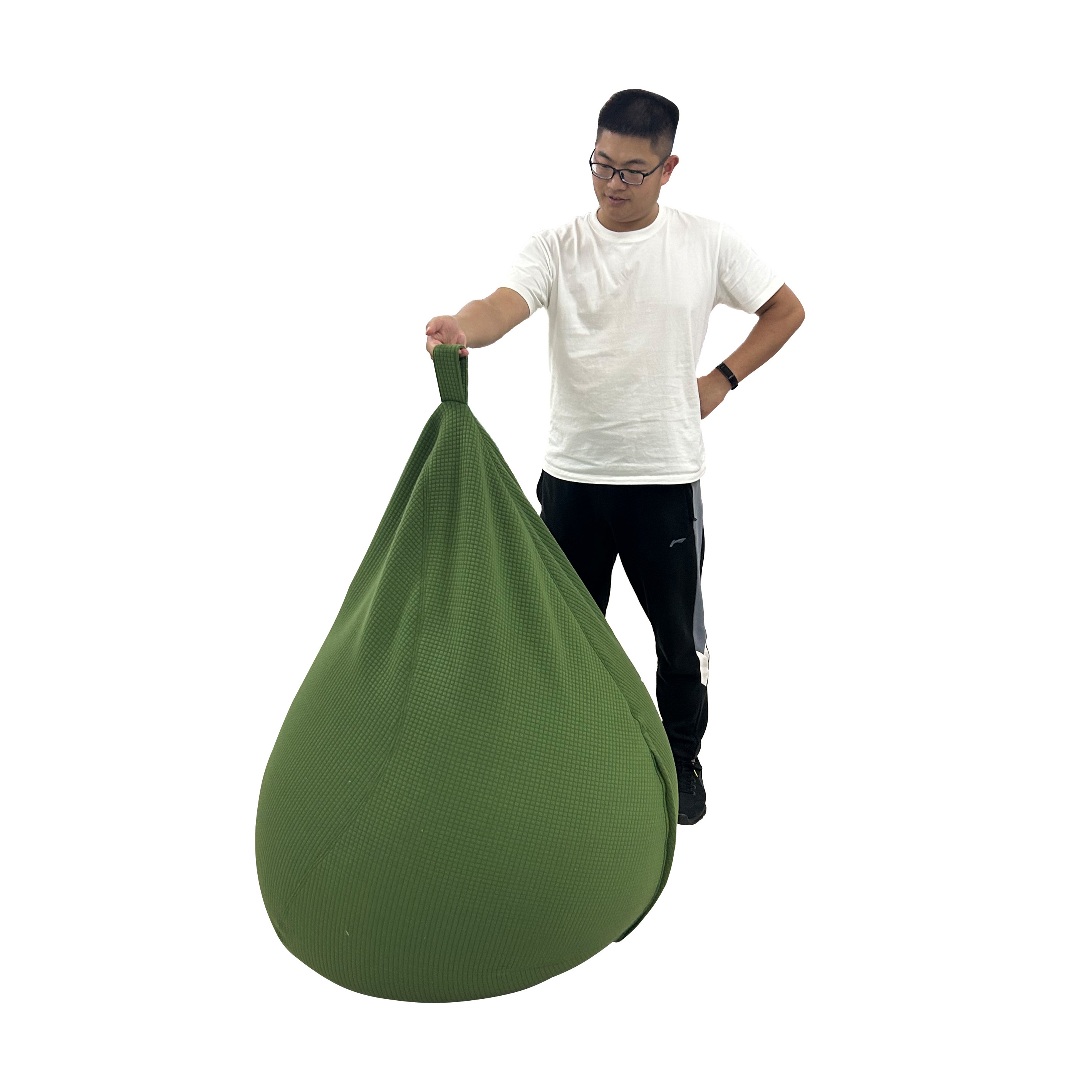 Pod Bean Bag Chairs for Adults, Storage Washable Soft,Furniture and Accessories for Dorm Room bean bag covers Green