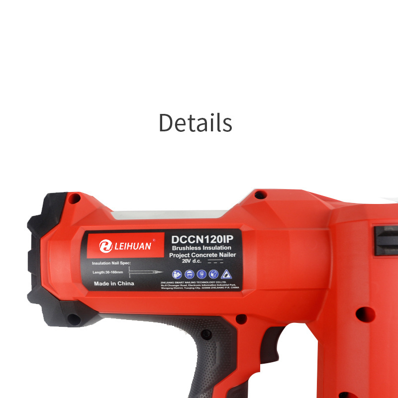 LEIHUAN lithium battery insulation nail gun for Thermal insulation project concrete